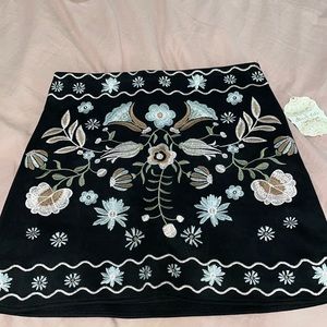 Altrd State black floral skirt